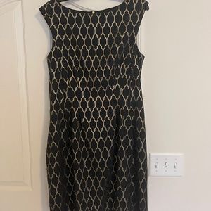 Vince Camuto Black and Gold Cocktail Dress
